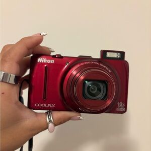 Nikon COOLPIX Red Digital Camera with 18x Zoom